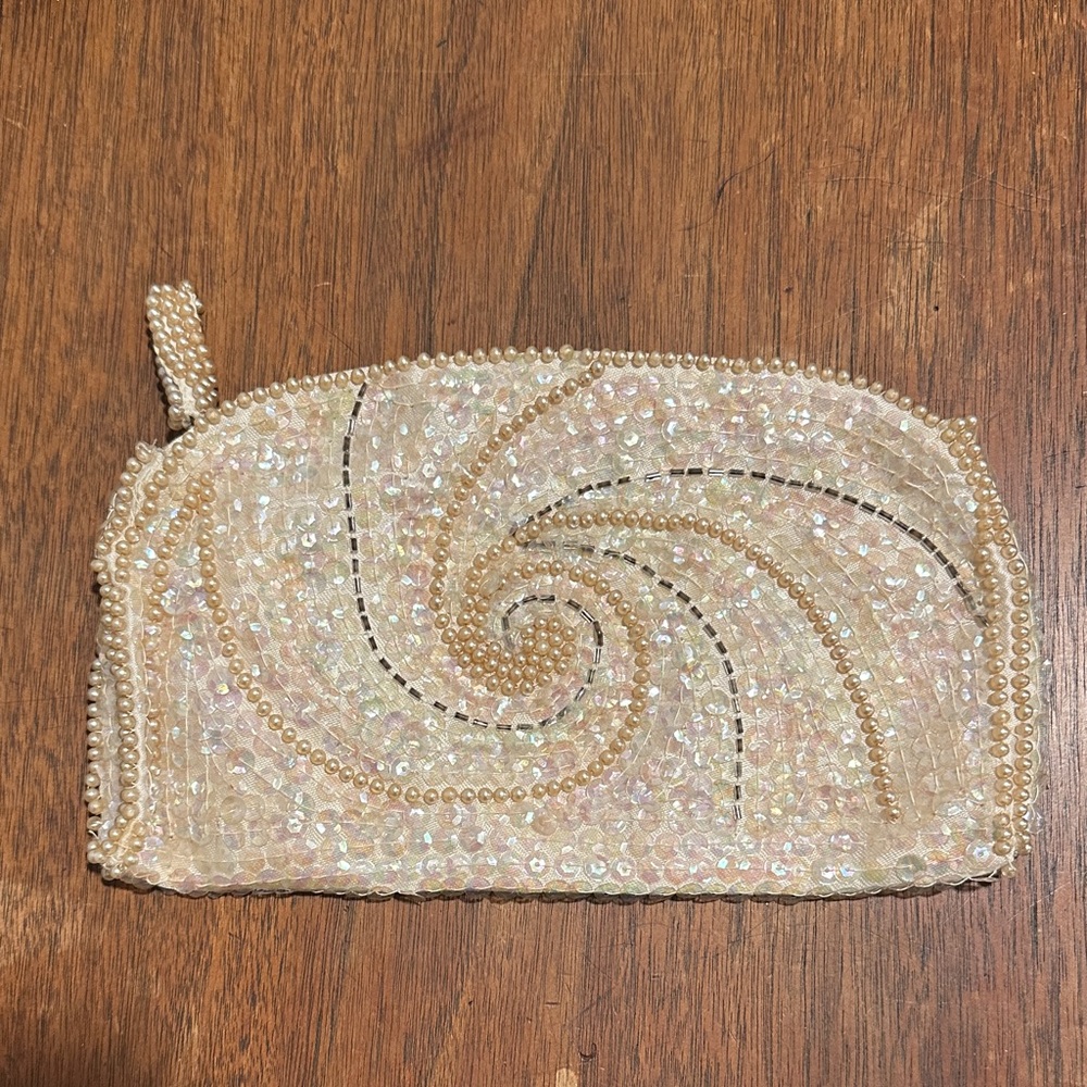 Vintage Sequence Wristlet Clutch